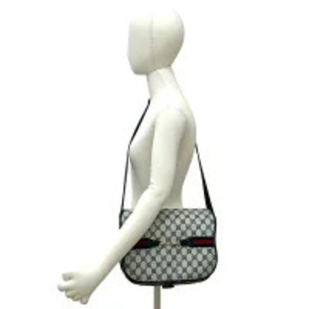 GUCCI Sherry Horsebit Leather Shoulder Bag Navy Blue - Picture 2 of 10